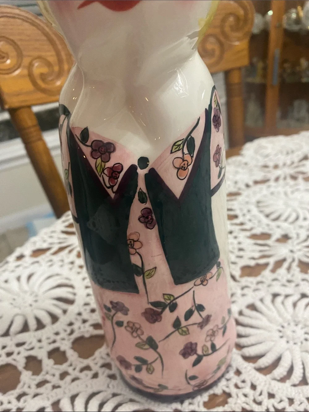 Vintage Susan Paley Hand-Painted  Ceramic Lady Vase “Hillary”